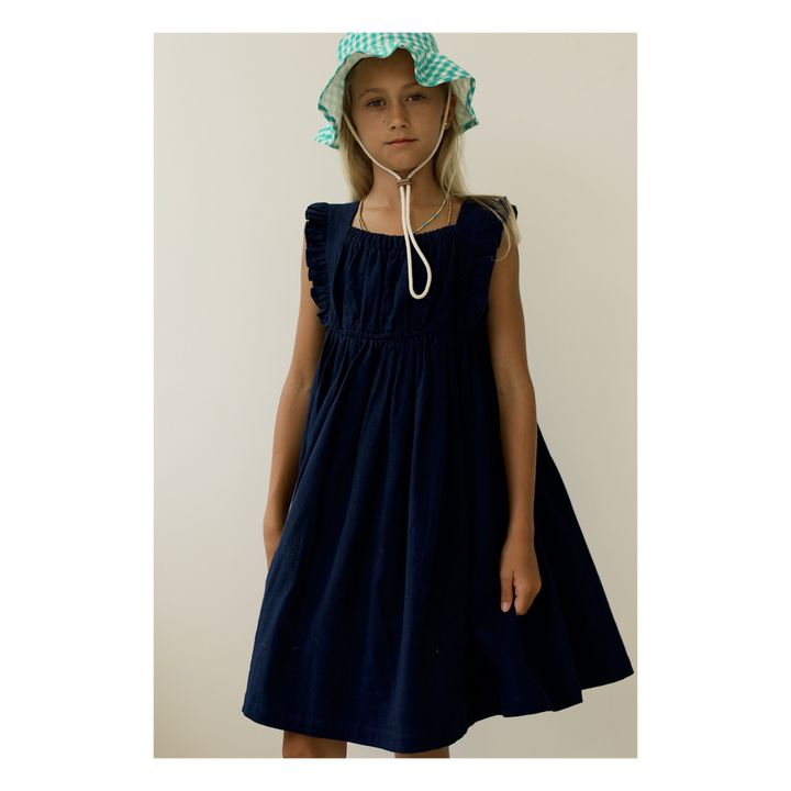 Penelope Organic Cotton Dress | Azul Marino- Imagen del producto n°5