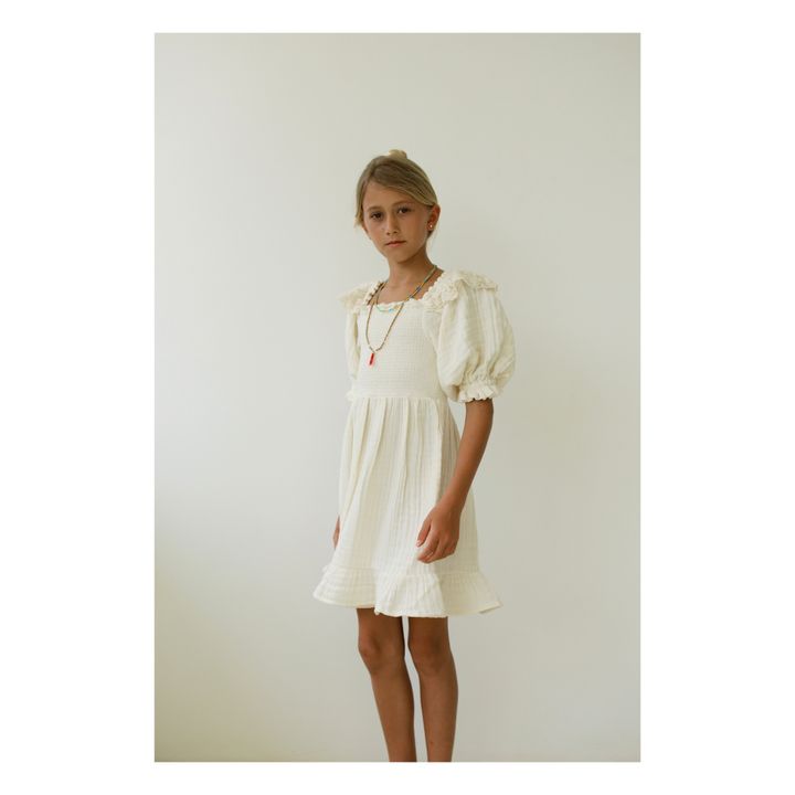 Greta Organic Cotton Muslin Dress | Crema- Imagen del producto n°1