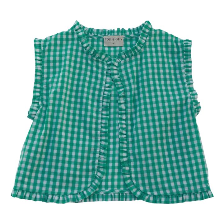 Ferran Checked Blouse | Blue- Product image n°0