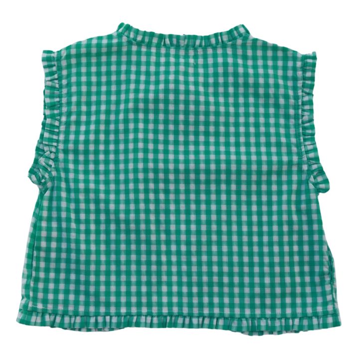 Ferran Checked Blouse | Blue- Product image n°4