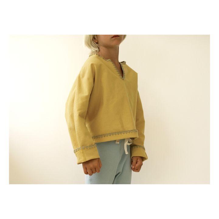 Delano Organic Cotton Kurta Shirt | Ocre- Imagen del producto n°4
