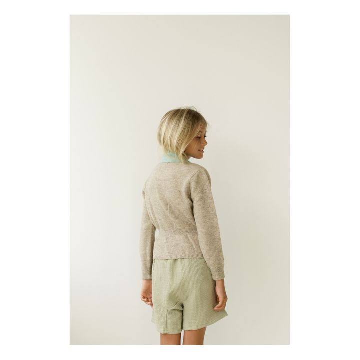 Short Coton Bio Gaufré Haru | Sauge- Image produit n°4