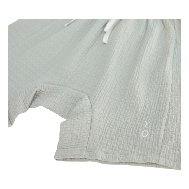 Short Coton Bio Gaufré Haru | Sauge- Image produit n°5