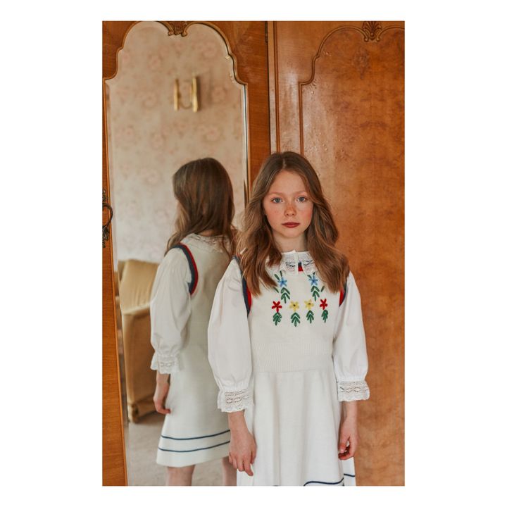 Knitted Sleeveless Dress | Blanco- Imagen del producto n°1