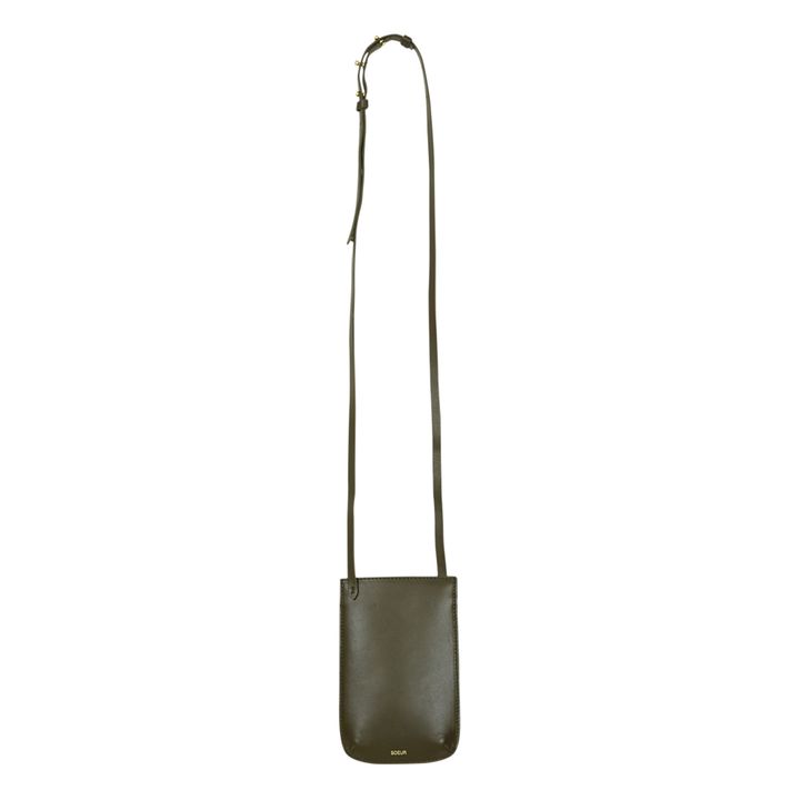 Porte Téléphone Noé Cuir Vert kaki- Image produit n°0