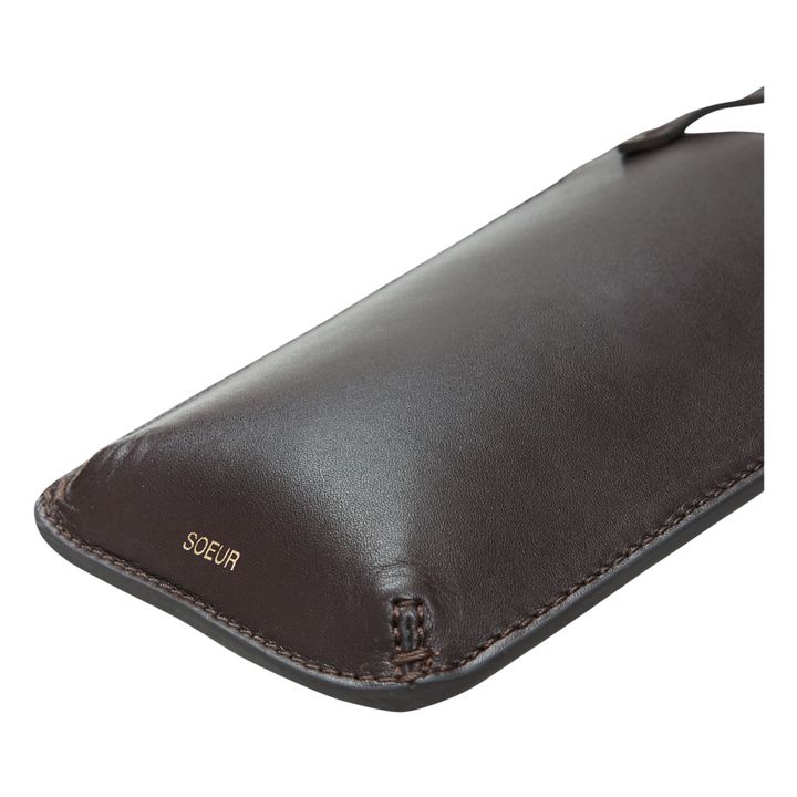 Noé Leather Phone Pouch Prugna- Immagine del prodotto n°4