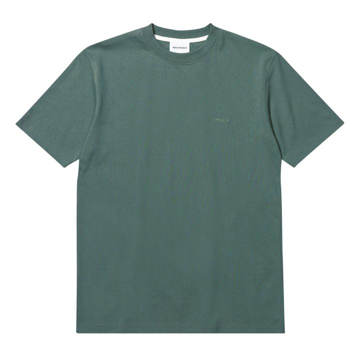 Johannes Heavy Logo SS Organic Cotton T-Shirt | Dark green- Product image n°0
