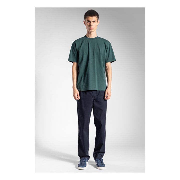 Johannes Heavy Logo SS Organic Cotton T-Shirt | Dark green- Product image n°1