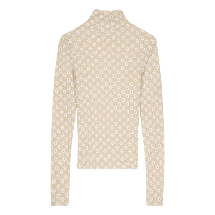 T-shirt Col Roulé Pien Crochet | Beige- Image produit n°0