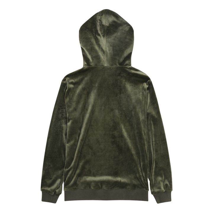 Hoodie Frances Velours | Vert kaki- Image produit n°4