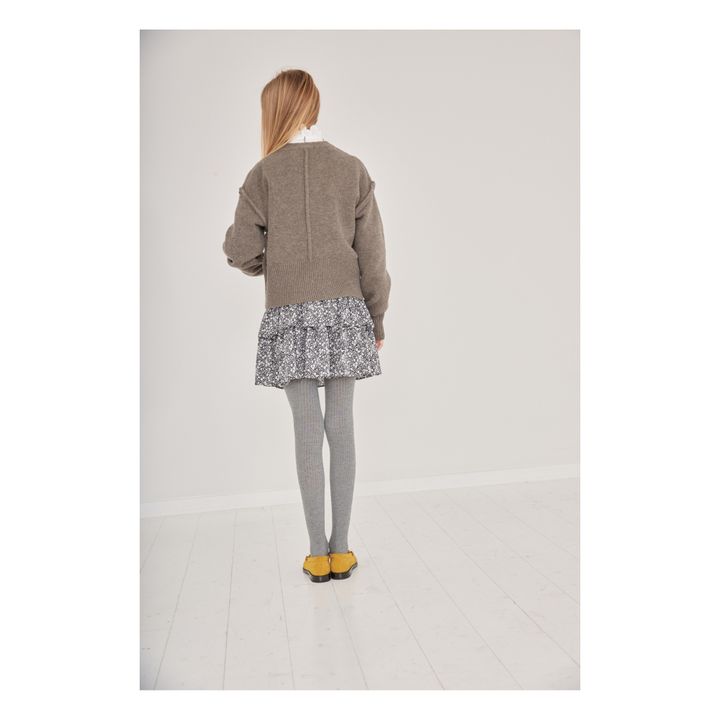 Carmen Cropped Woollen Jumper | Grey- Product image n°3