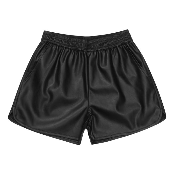Marie Vegan Leather Shorts | Schwarz- Produktbild Nr. 0