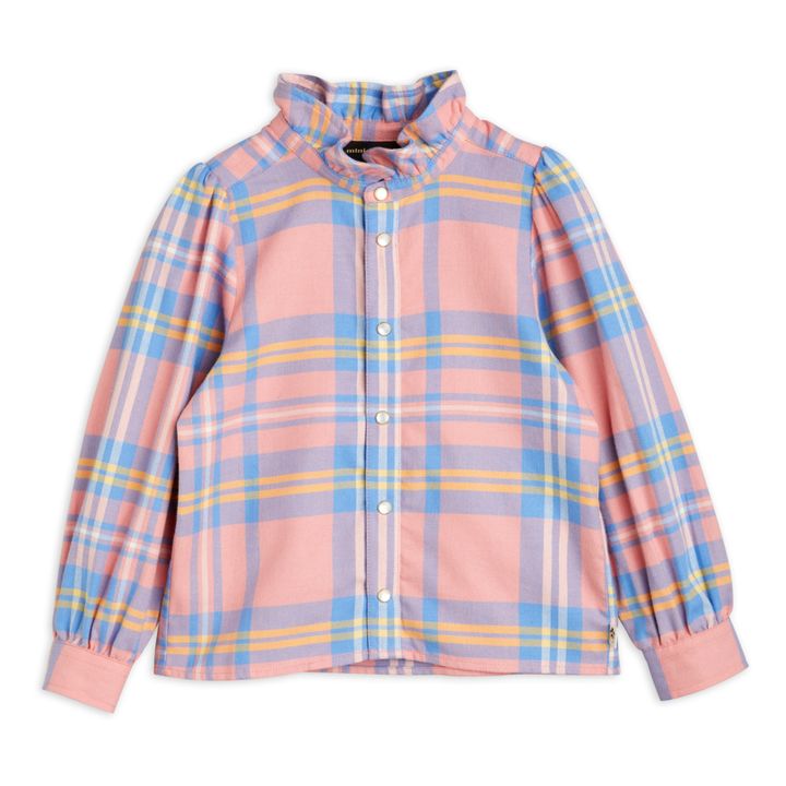 Recycled Polyester Checked Blouse Rosa- Produktbild Nr. 0
