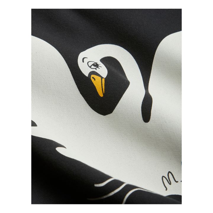 Organic Cotton Large Swan Sweatshirt Negro- Imagen del producto n°1