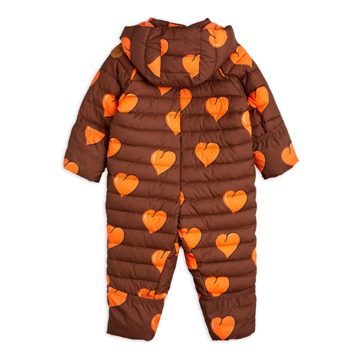 Recycled Polyester Heart Baby Snowsuit Marrón- Imagen del producto n°5