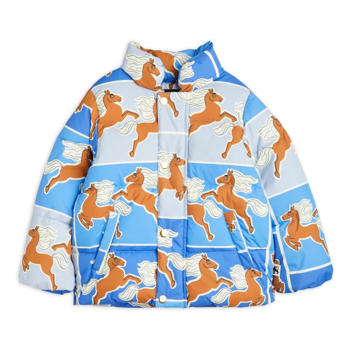 Recycled Polyester Horse Puffer Jacket Azul- Imagen del producto n°0