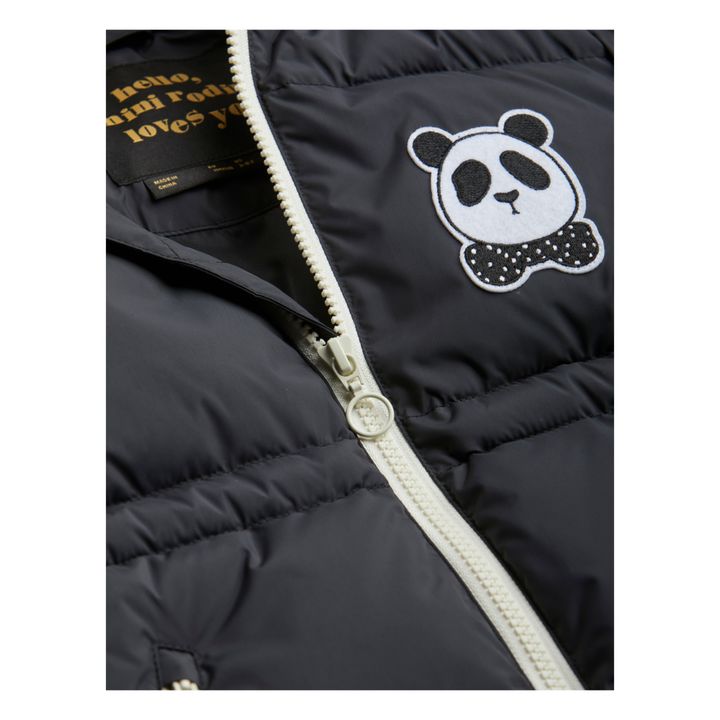 Recycled Polyester Panda Puffer Jacket Schwarz- Produktbild Nr. 2