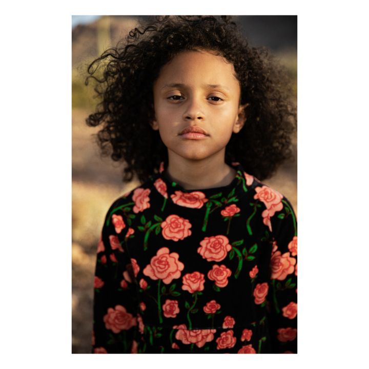 Organic Cotton Velour Dress Negro- Imagen del producto n°1