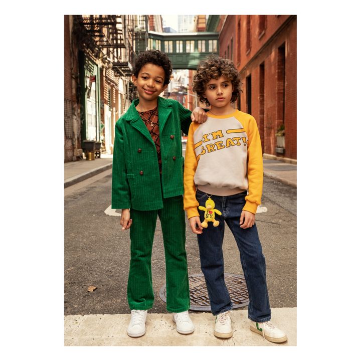 Organic Cotton Flared Trousers | Verde- Immagine del prodotto n°1