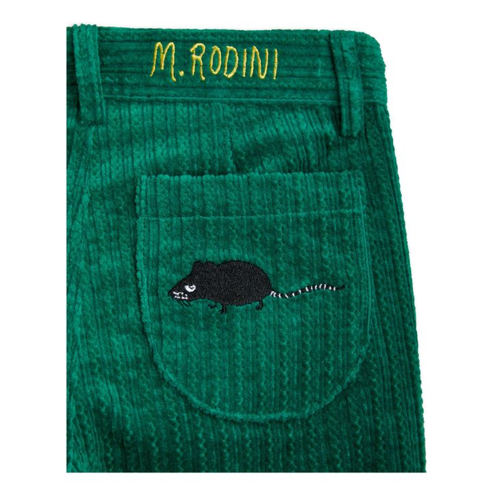Organic Cotton Flared Trousers | Verde- Immagine del prodotto n°5