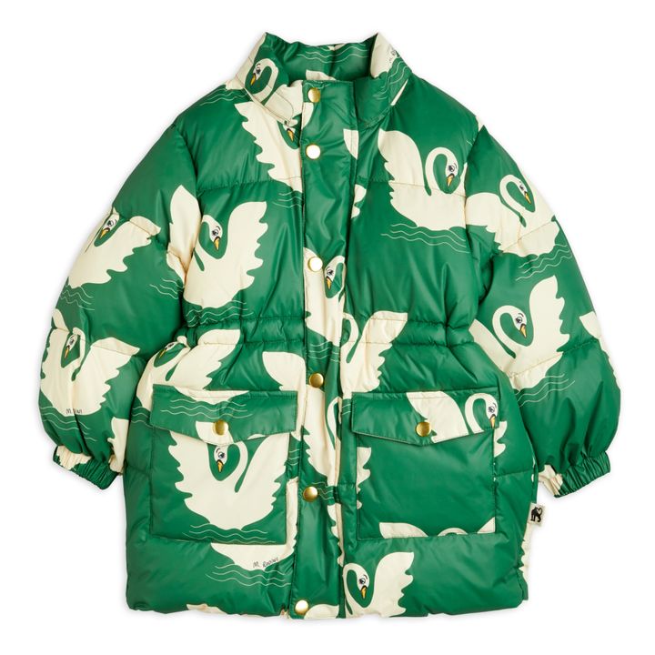Recycled Polyester Swan Puffer Jacket Verde- Imagen del producto n°2