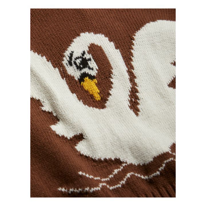 Pull Sans Manches Cygne Coton Bio Marron- Image produit n°1