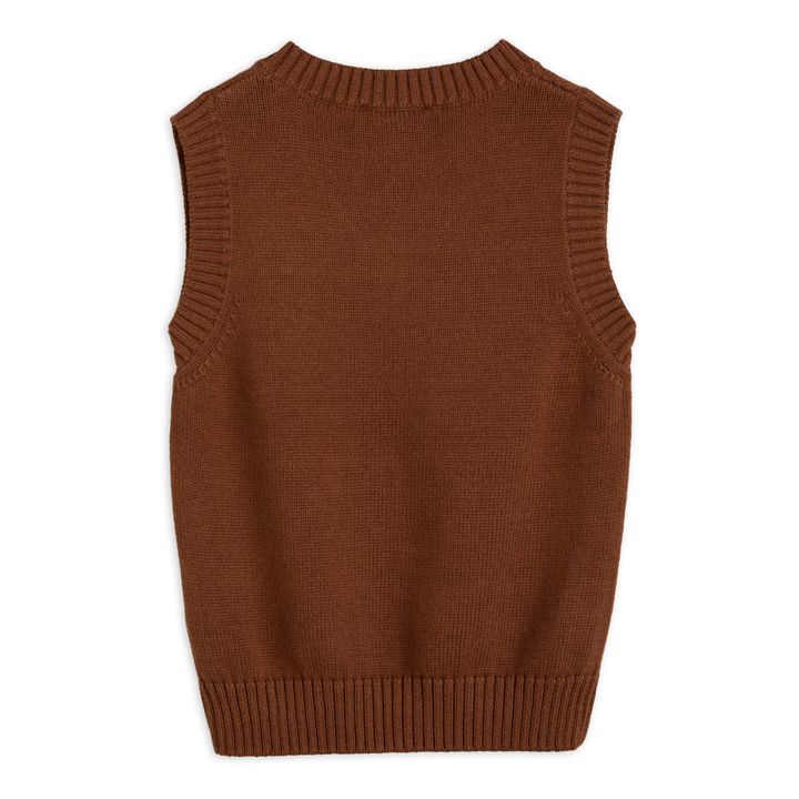 Pull Sans Manches Cygne Coton Bio Marron- Image produit n°2