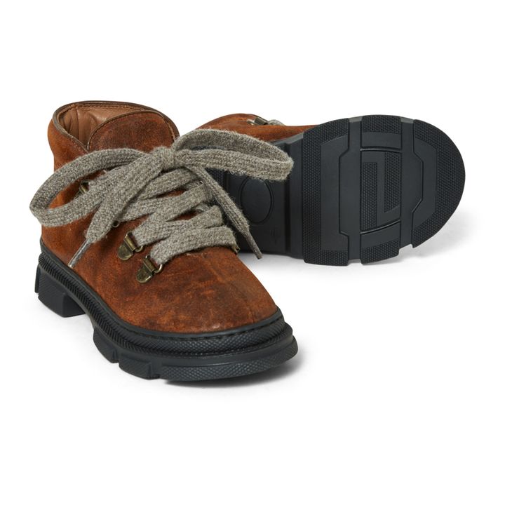 Nubuck Lace-Up Boots | Coñac- Imagen del producto n°1