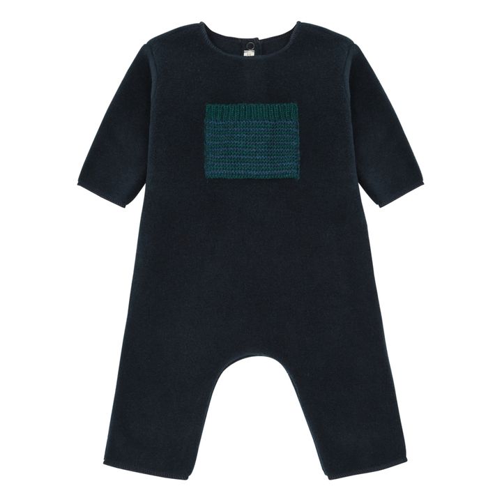 Polar Fleece Jumpsuit | Navy blue- Product image n°0