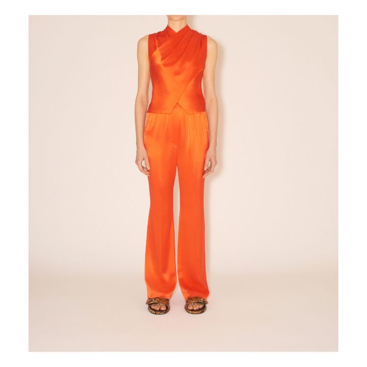 Top Difya Satin | Orange- Image produit n°1