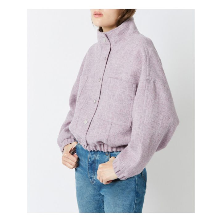 Manteau Antoine Princess Laine Vierge | Lilas- Image produit n°3