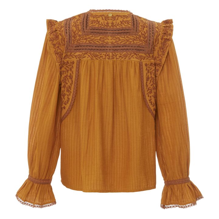 Bernado Cotton Crepe Blouse | Ruggine- Immagine del prodotto n°1