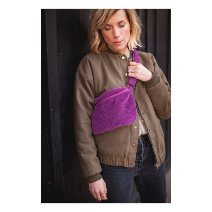 Banane Velours Côtelé - Collection Femme | Violet- Image produit n°3