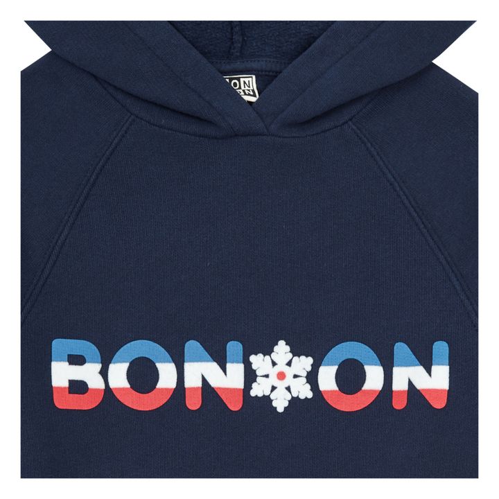 Organic Cotton Snowflake Hoodie | Azul Marino- Imagen del producto n°1