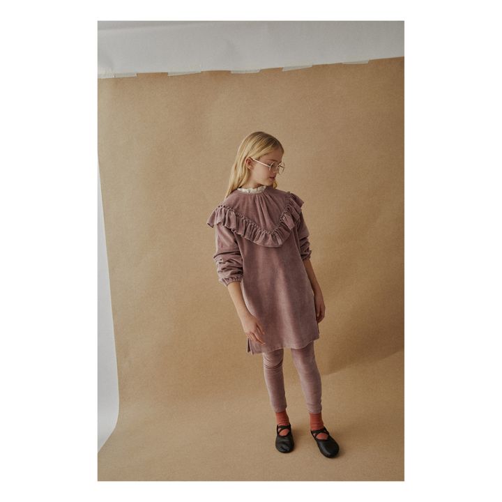 Jane Organic Cotton Velour Leggings | Mauve- Product image n°1