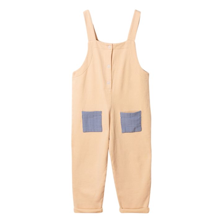 Salopette Coton Bio Texturé Pepe | Abricot- Image produit n°0