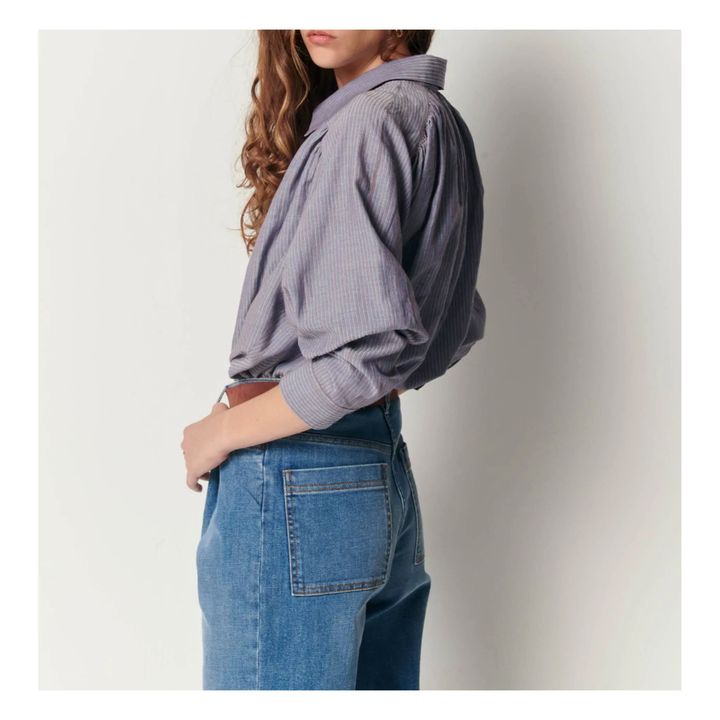 Stael Striped Shirt | Blau- Produktbild Nr. 4