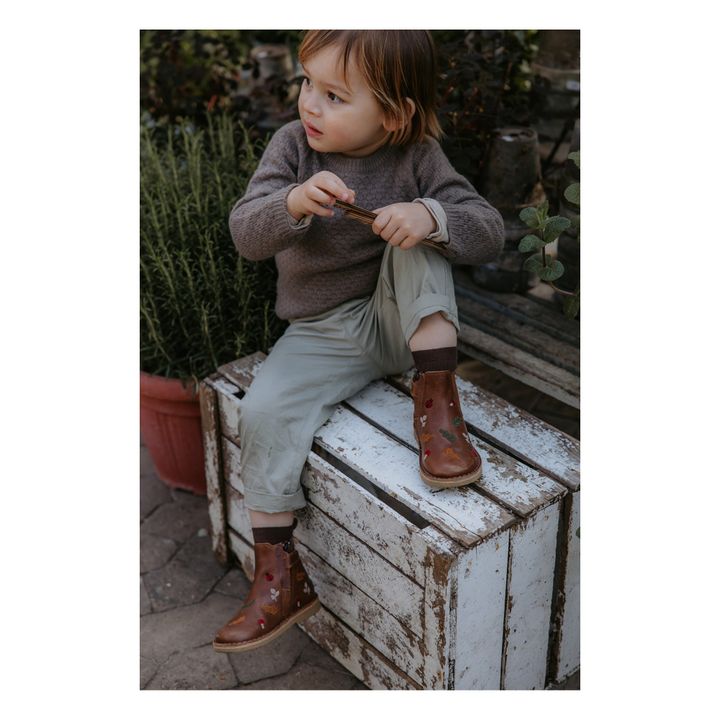 Elastic Embroidered Boots - Uniqua Capsule Collection | Marrón- Imagen del producto n°1
