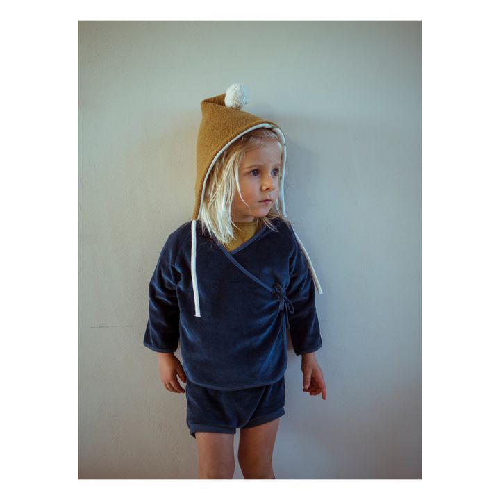 Organic Cotton Terry Cloth Cardigan | Blau- Produktbild Nr. 1