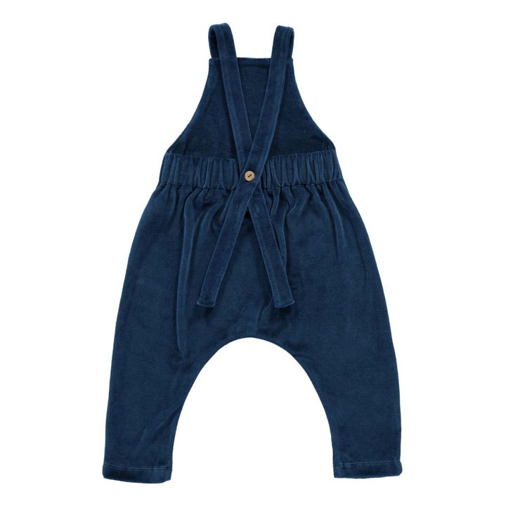 Organic Cotton Terry Cloth Overalls | Blue- Product image n°1