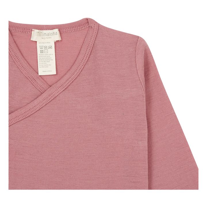 Camiseta cruzada Lana Merina Also | Rosa Viejo- Imagen del producto n°2