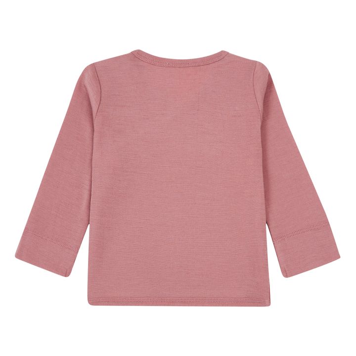 Camiseta cruzada Lana Merina Also | Rosa Viejo- Imagen del producto n°3