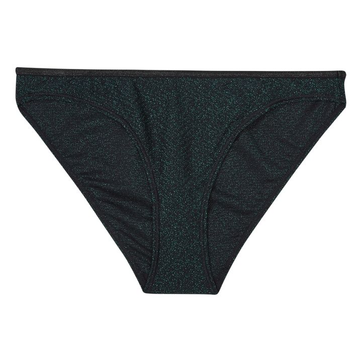 Georgia Shiny Bikini Bottoms | Black- Product image n°0