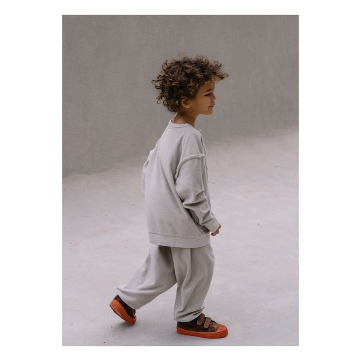 Sweat Coton Bio Big Jo | Gris clair- Image produit n°2