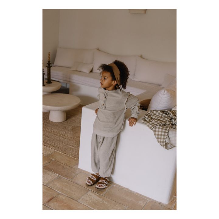 Sweat Coton Bio Big Jo | Gris clair- Image produit n°3