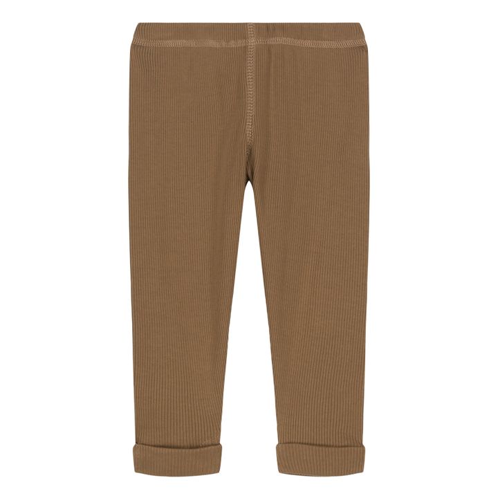 Legging Coton Bio Rom Pom | Marron- Image produit n°0