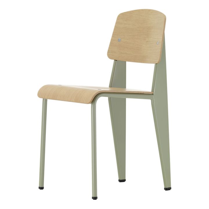 Chaise Standard, piètement gris - Jean prouvé | Gris- Image produit n°0