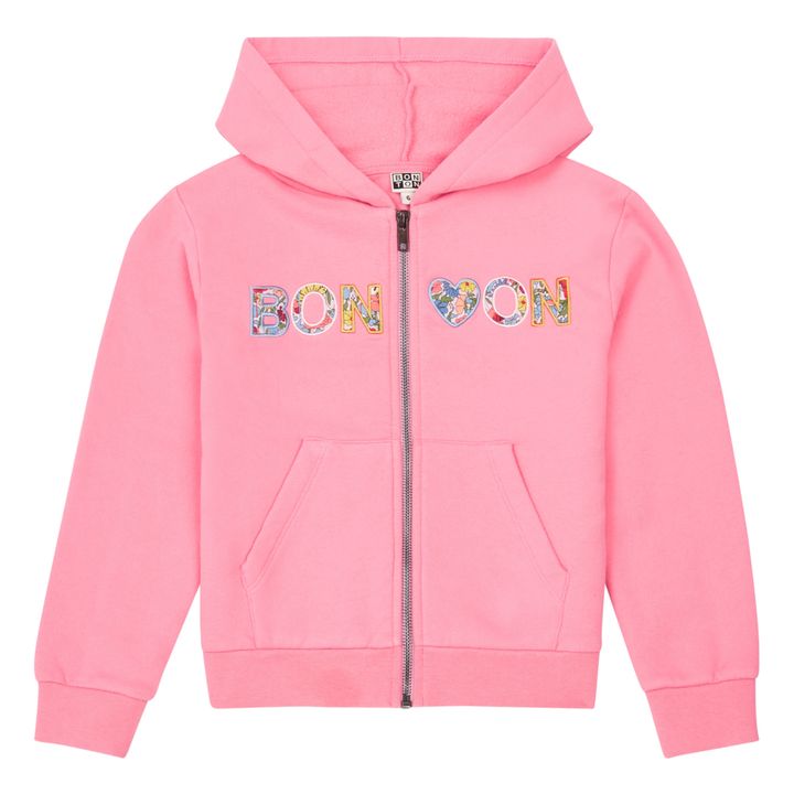 Exclusive Liberty Print Organic Cotton Zip-Up Hoodie | Rosa- Produktbild Nr. 0