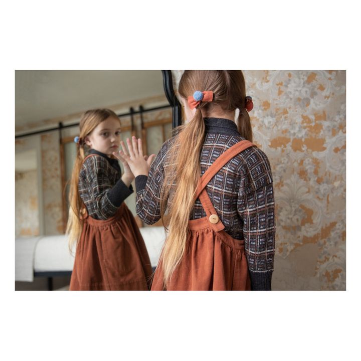 Robe à Bretelles Velours Côtelé Eloise | Terracotta- Image produit n°3