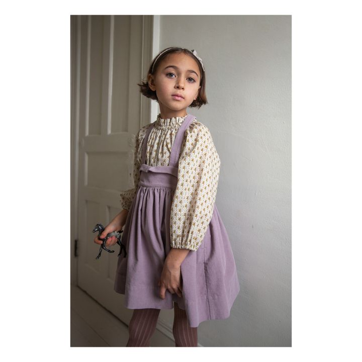 Robe à Bretelles Velours Côtelé Enola | Mauve- Image produit n°1